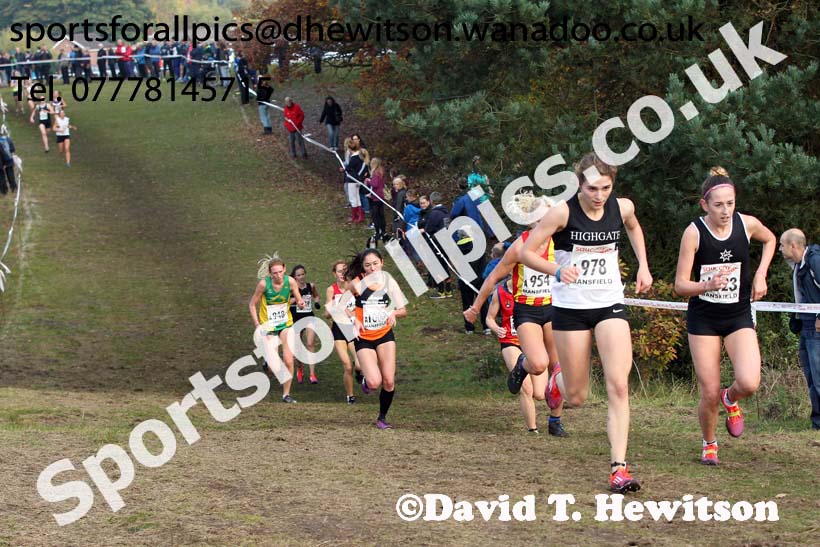 Senior women, National Cross Country Relays, Berry Park, Mansfield. Photo: David T. Hewitson/Sports for All Pics